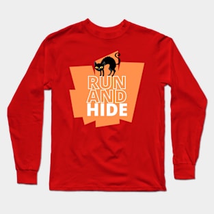 Hide from the Halloween cat Long Sleeve T-Shirt